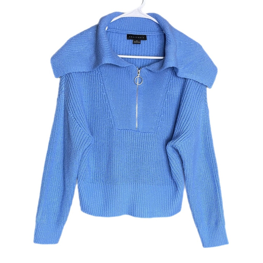 Sanctuary by Anthropologie 1/4 Zip Cowl Neck Sweater Women’s Size Small